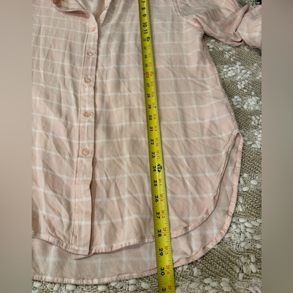 Calvin Klein Light Pink Plaid Button-Down Shirt size M - Picture 5 of 9